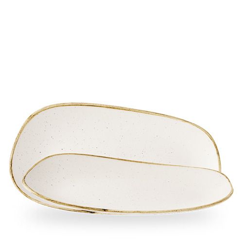 Piatto Oblungo Opal Organic 35 X 18,5 Cm Stonecast Barley White - Churchill