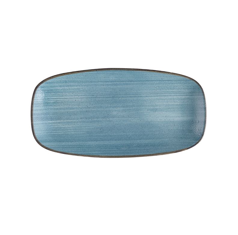 Piatto Oblungo 29,8 X 15,3 Cm Stonecast Raw Teal - Churchill