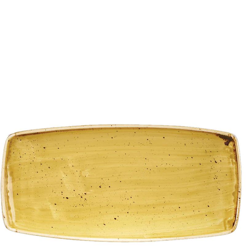 Piatto Oblungo 34,5 X 18,5 Cm Stonecast Mustard Seed Yellow - Churchill