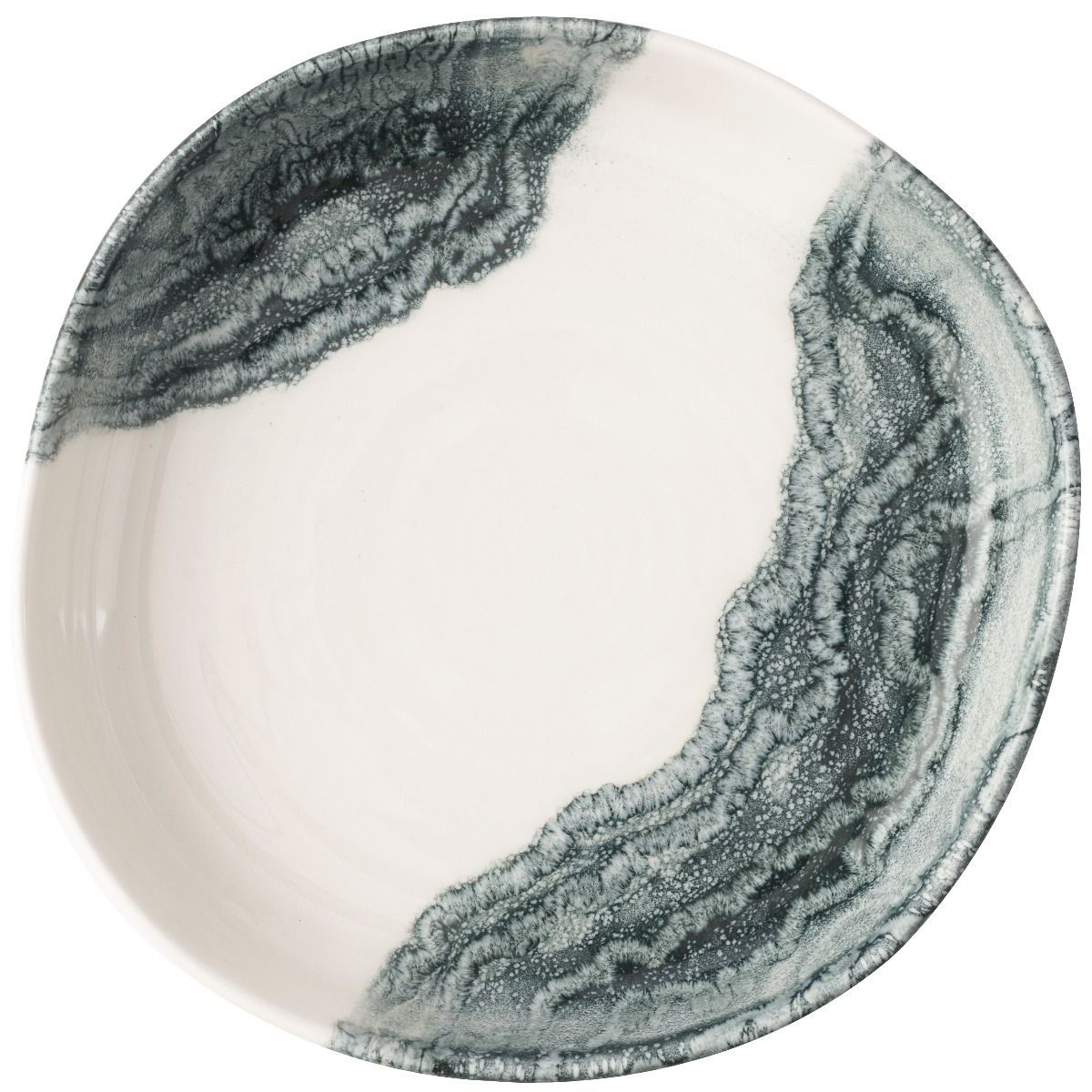 Piatto Organic Bordo Verticale 23 Cm Inked Collection Tide Black - Churchill