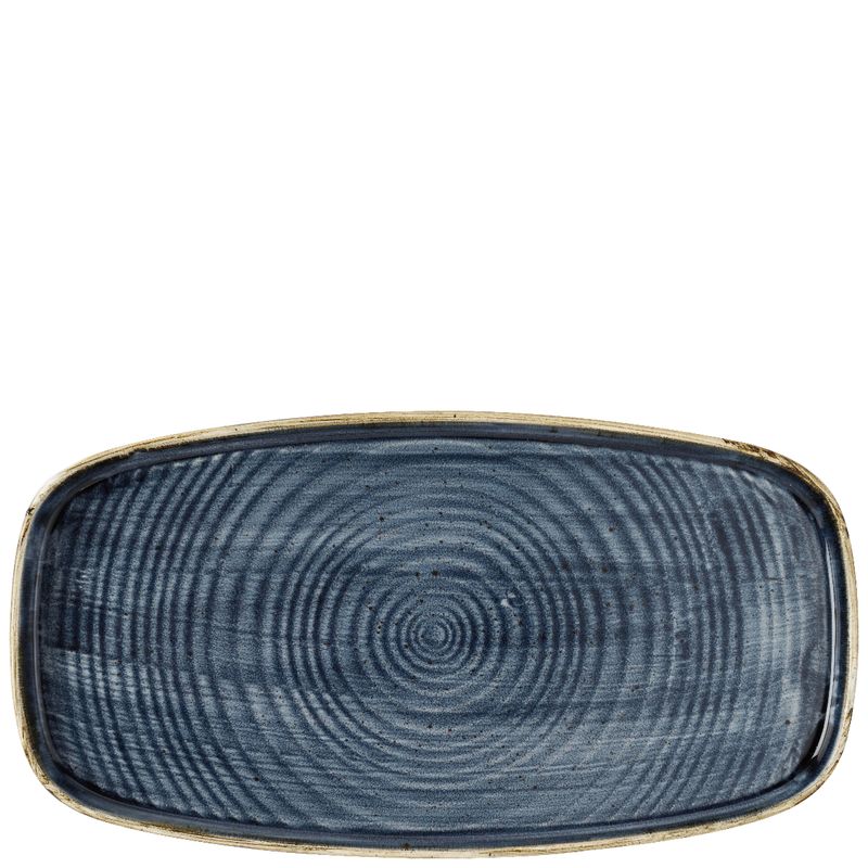Piatto Oblungo Bordo Verticale 30 X 15,4 Cm Stonecast Blueberry - Churchill