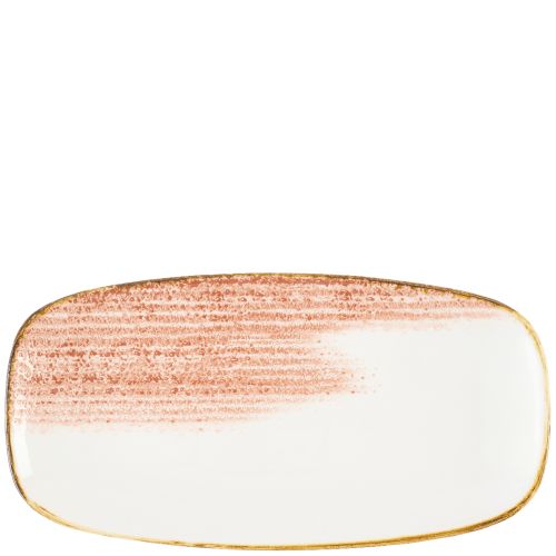 Piatto Oblungo 35,5 X 18,9 Cm Studio Prints Homespun Accents Coral - Churchill