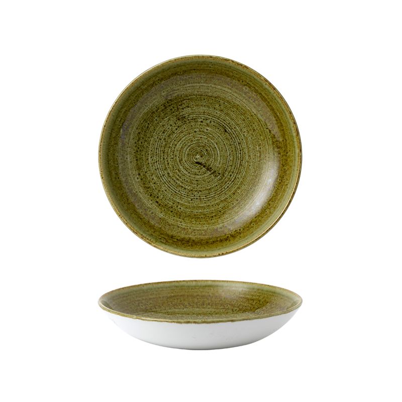 Piatto Fondo 24,8 Cm Stonecast Plume Olive - Churchill