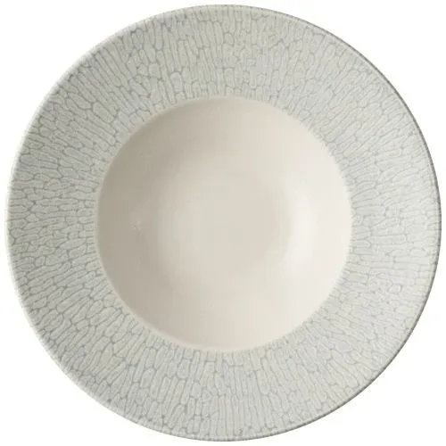 Piatto Fondo Falda Larga 24 Cm Inked Collection Delta Grey - Churchill