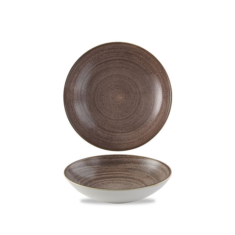 Piatto Fondo 24,8 Cm Stonecast Raw Brown - Churchill