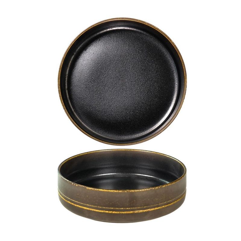 Piatto Fondo Walled 17 cm Tabaco Marrone - Tirolix