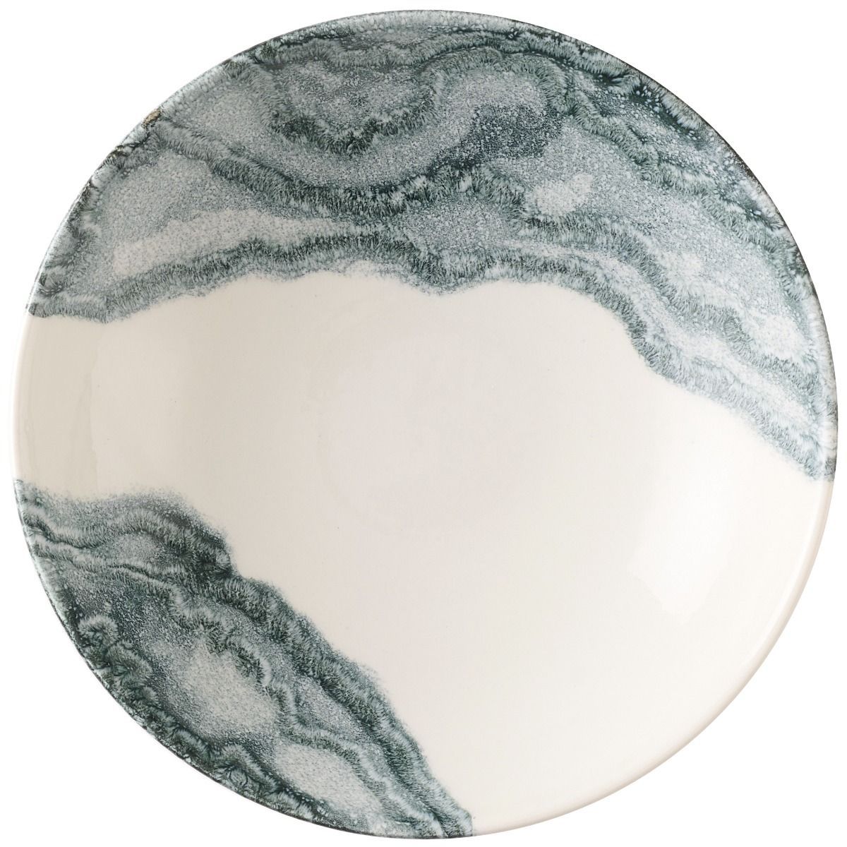 Piatto Fondo 24,8 Cm Inked Collection Tide Black - Churchill