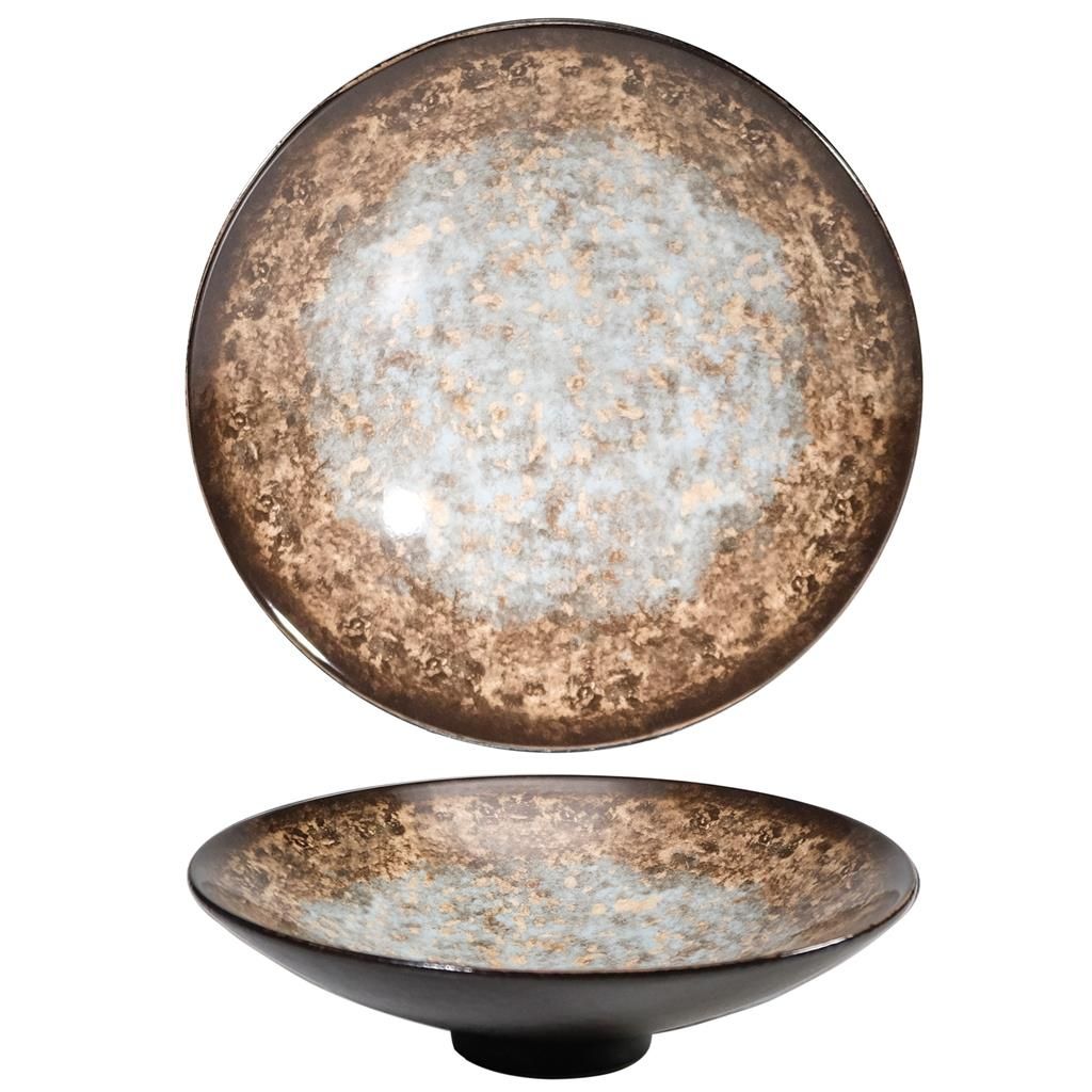 Piatto Fondo 25 cm Marrone Wall Brown - Tirolix