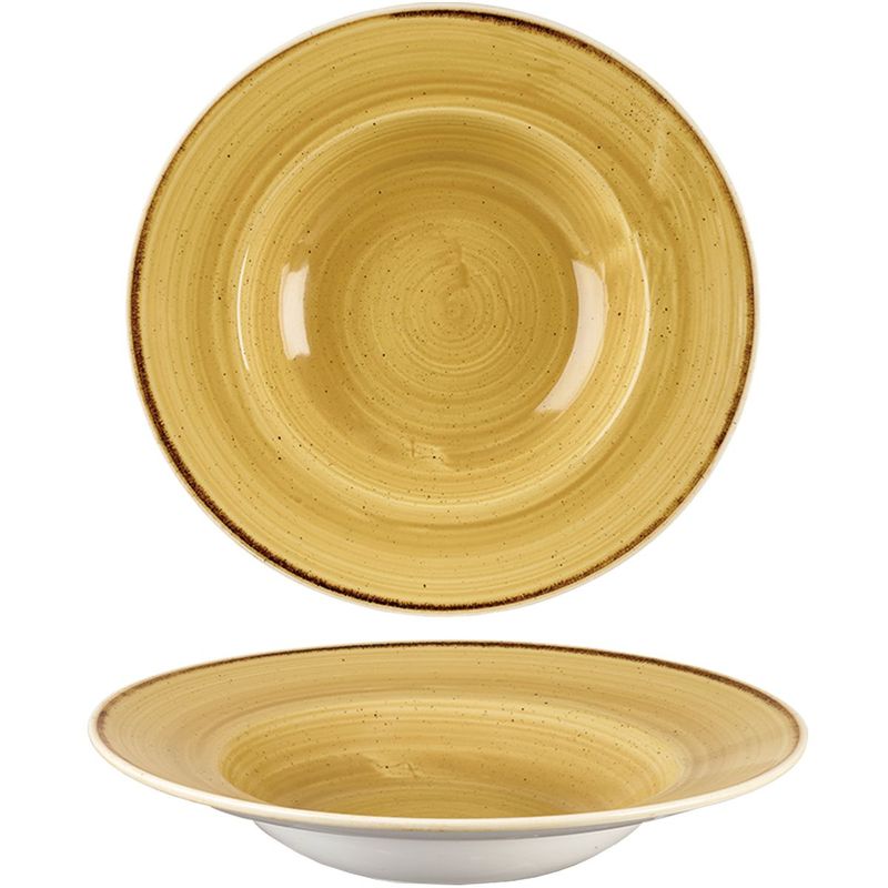 Piatto Fondo Falda Larga 28 Cm Stonecast Mustard Seed Yellow - Churchill
