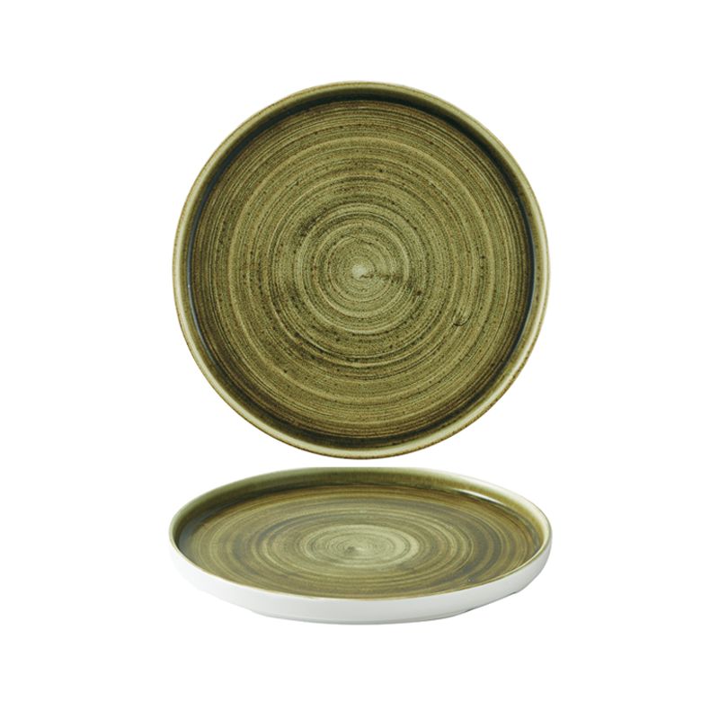 Piatto Bordo Verticale 26 Cm Stonecast Plume Olive - Churchill