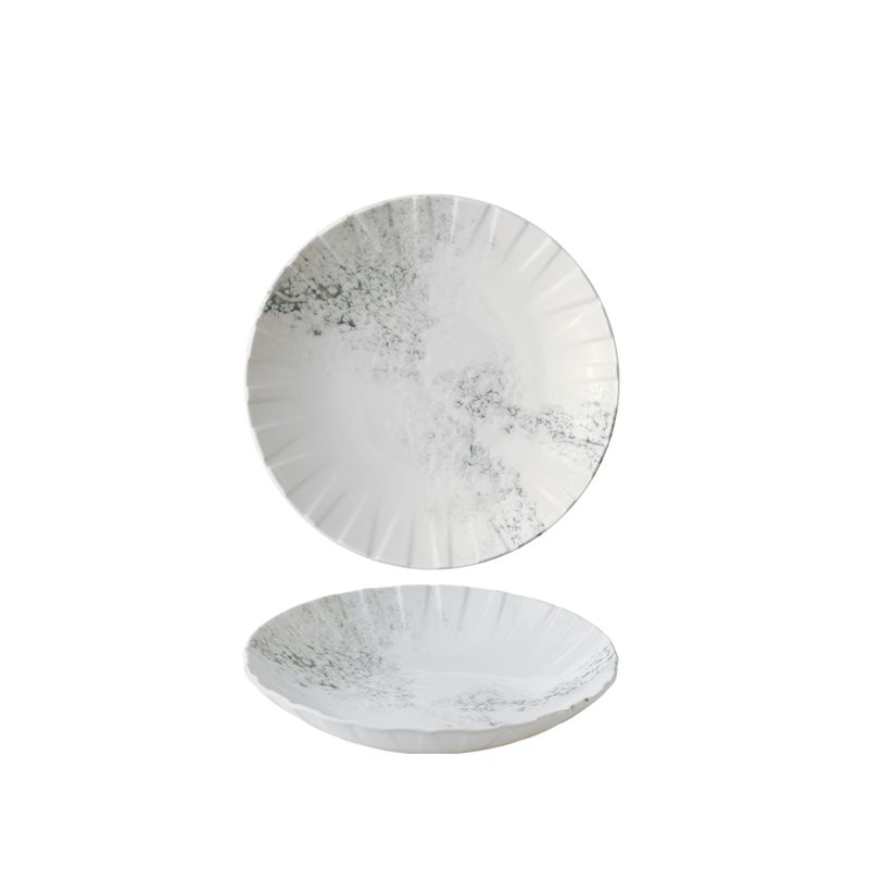 Piatto Fondo 21 Cm Smoke Grey Alchemy Abstract - Churchill