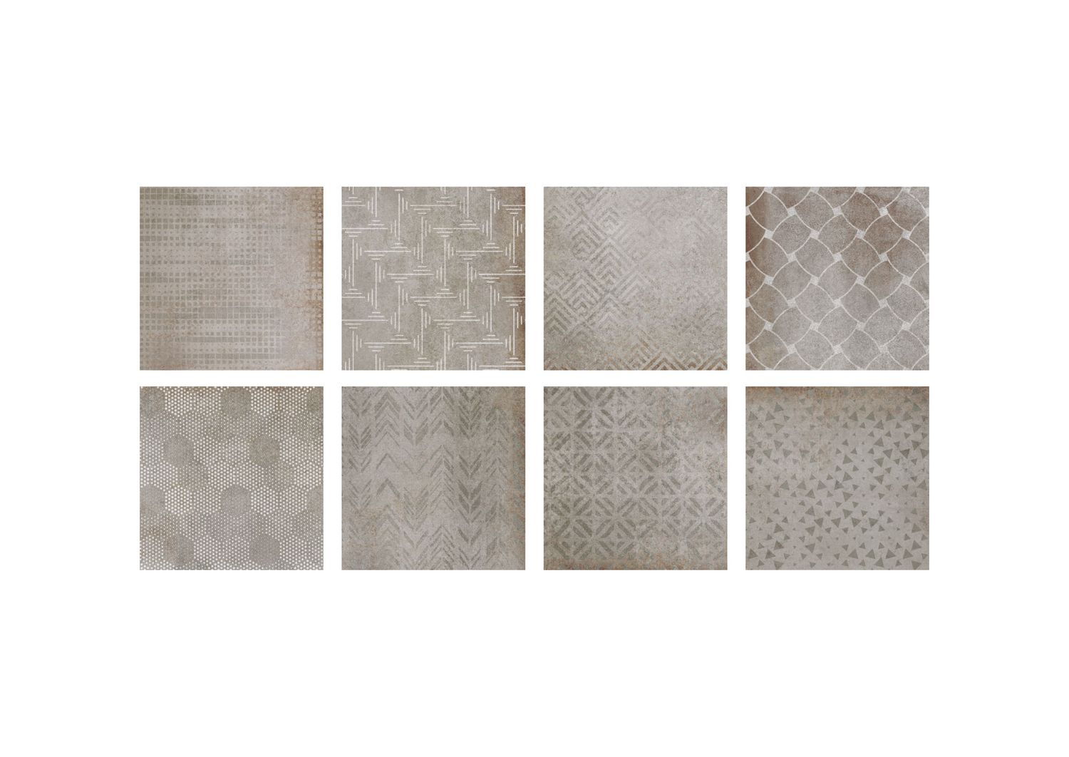 Pianetto per alzata Domino Gres Grey Mix 20x20 cm - Abert