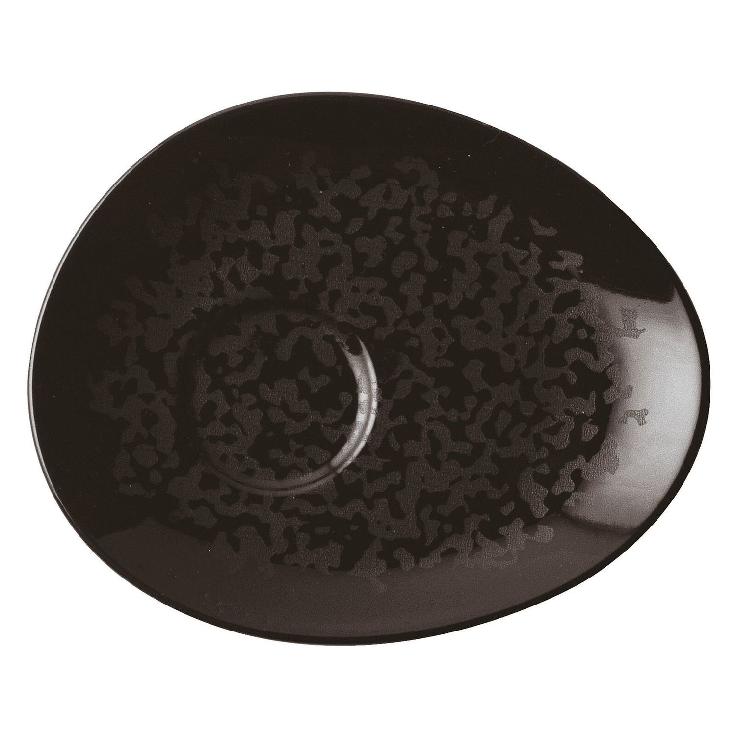 Piattino organico per tazza caffè 13,5 x 11 cm Eclipse Night - Arthur Krupp
