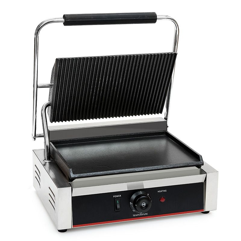 Piastra panini media liscia/rigata 46 x 37 cm - Horecatech