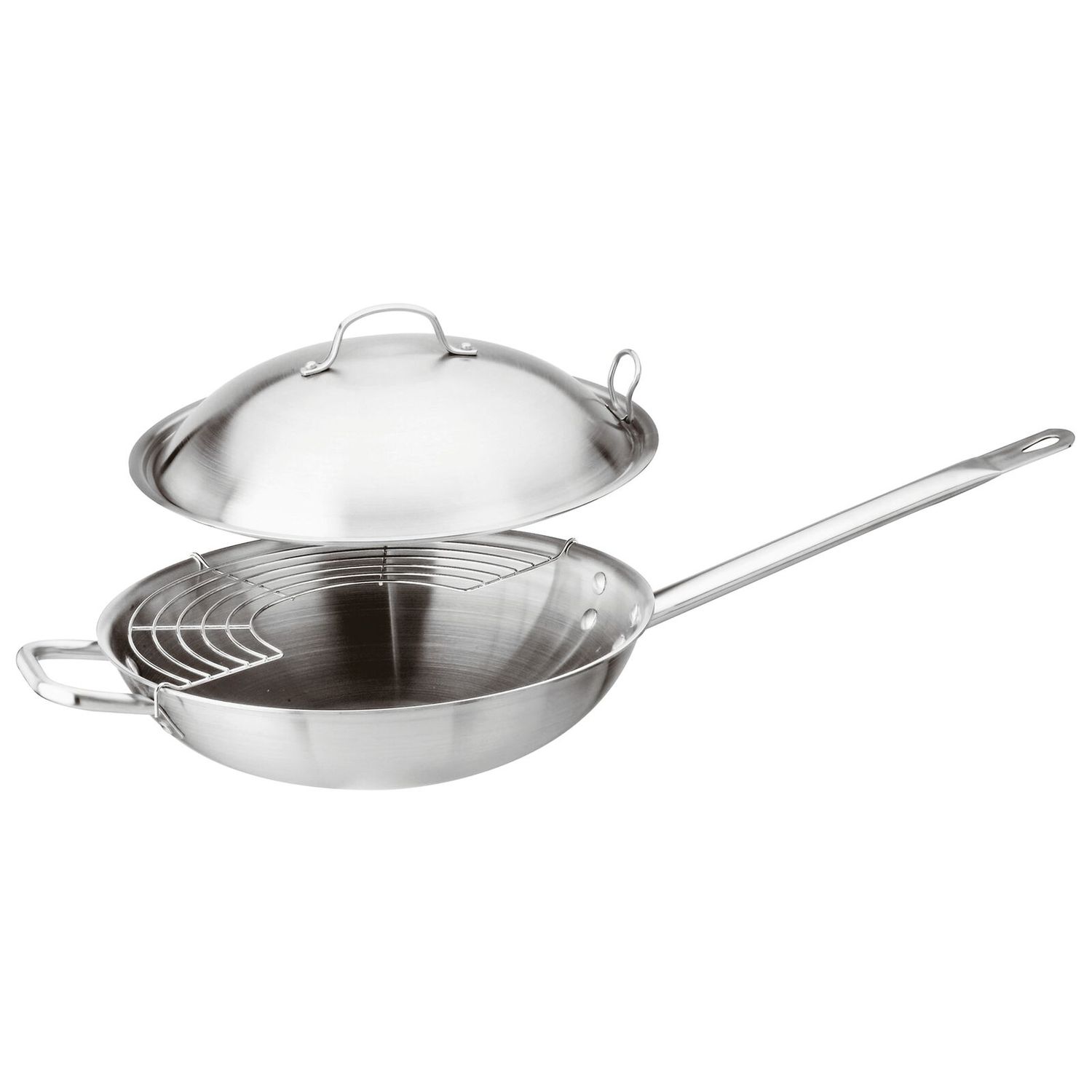 Paderno - Wok con griglia e coperchio 32 cm 2500