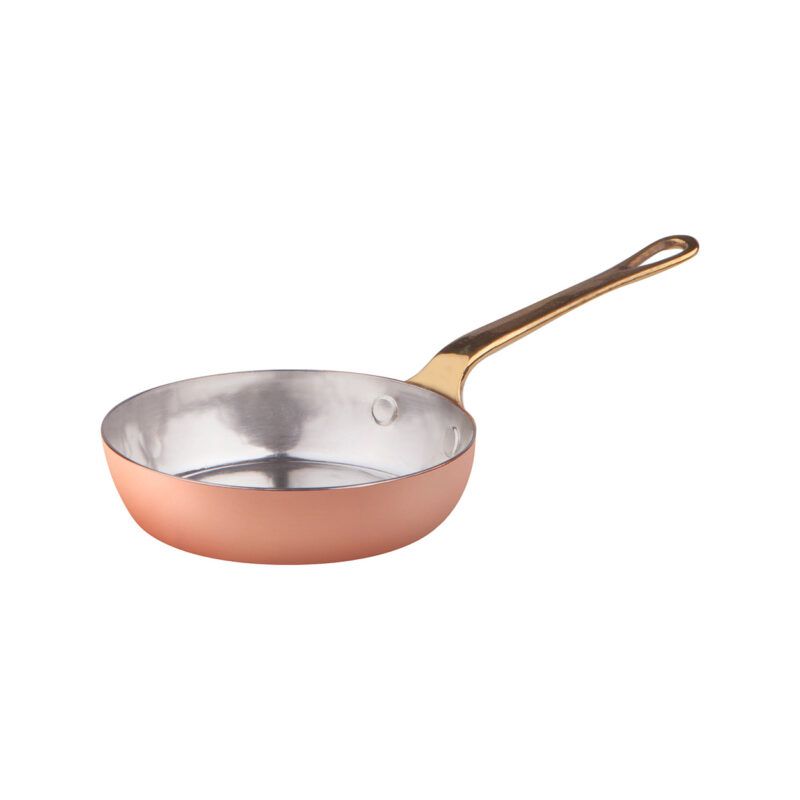 Padellino 1 Manico 10 cm Rame Martellato Stile Francese - Agnelli