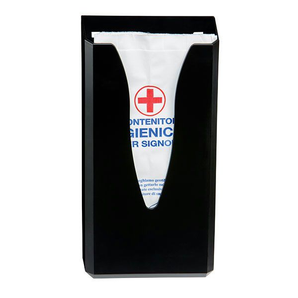 Noir Distributore di sacchetti igienici in carta – Medial