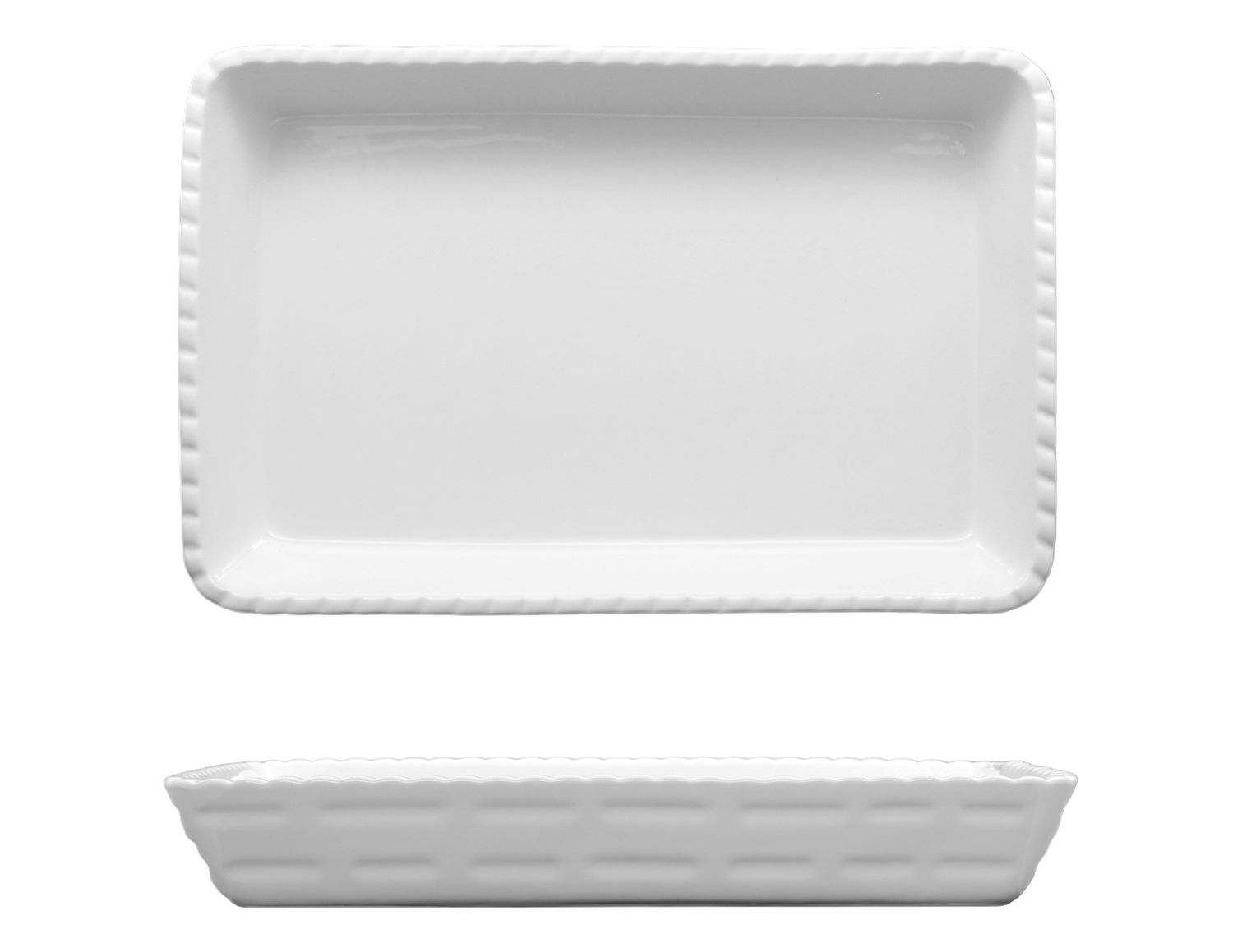 Lioness - Pirofila cordonata rettangolare 32,5 x 22,5 cm Justwhite