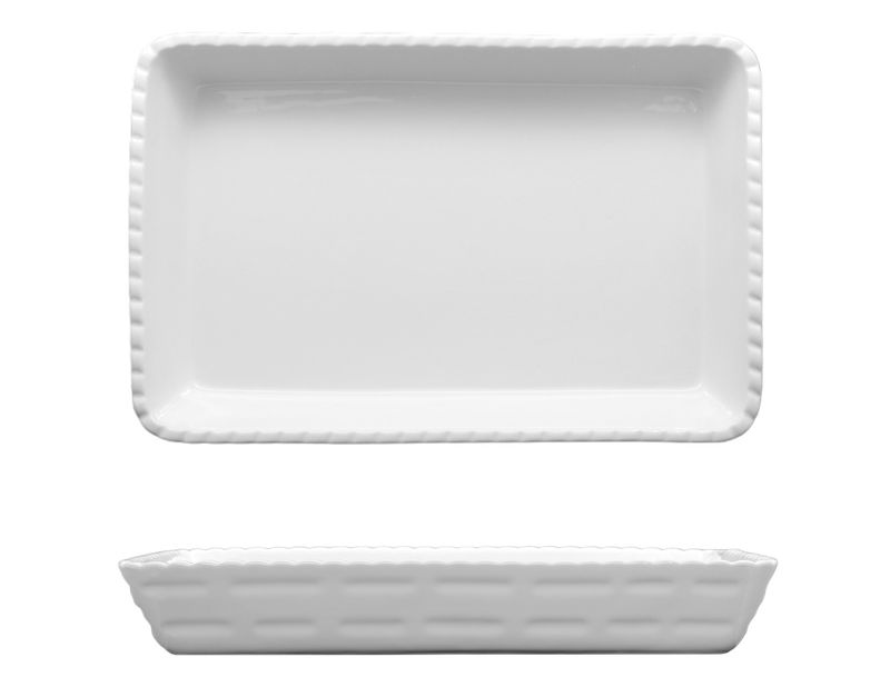 Lioness - Pirofila cordonata rettangolare 32,5 x 22,5 cm Justwhite