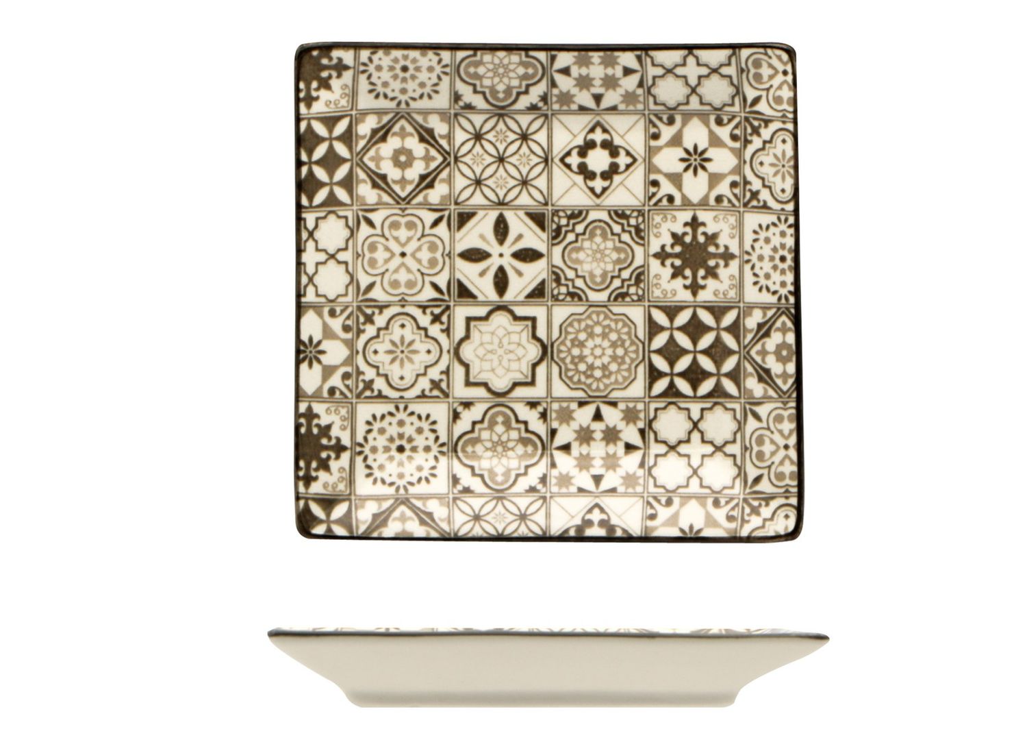 Lioness - Piatto quadrato 13,5 x 13,5 cm Sintra Nut