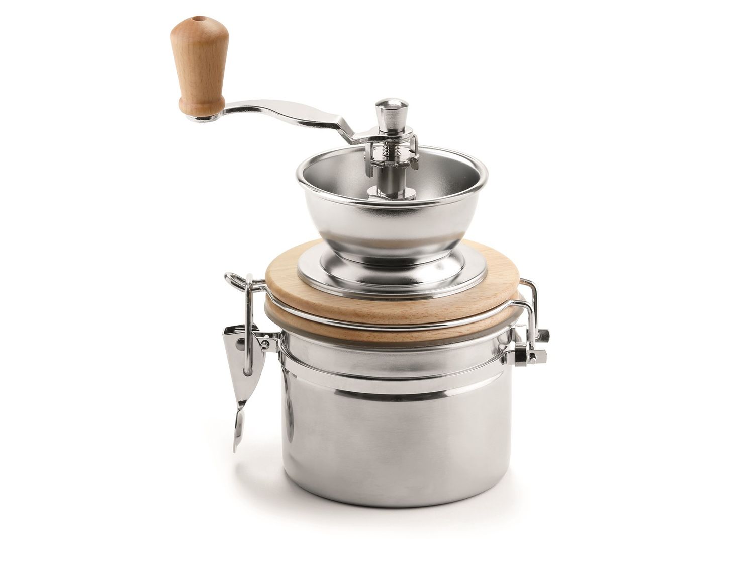 Macinacaffè in acciaio inox/legno 12,5 x 10,5 cm - Weis