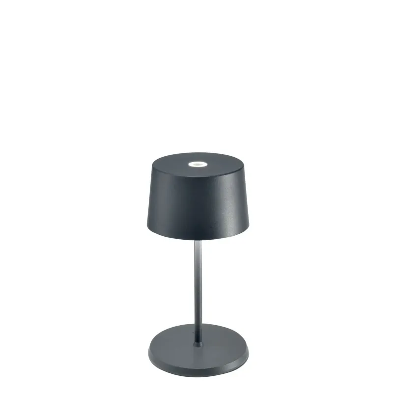 Lampada da tavolo 22 x 11 cm Olivia Mini Grigio Scuro - Zafferano
