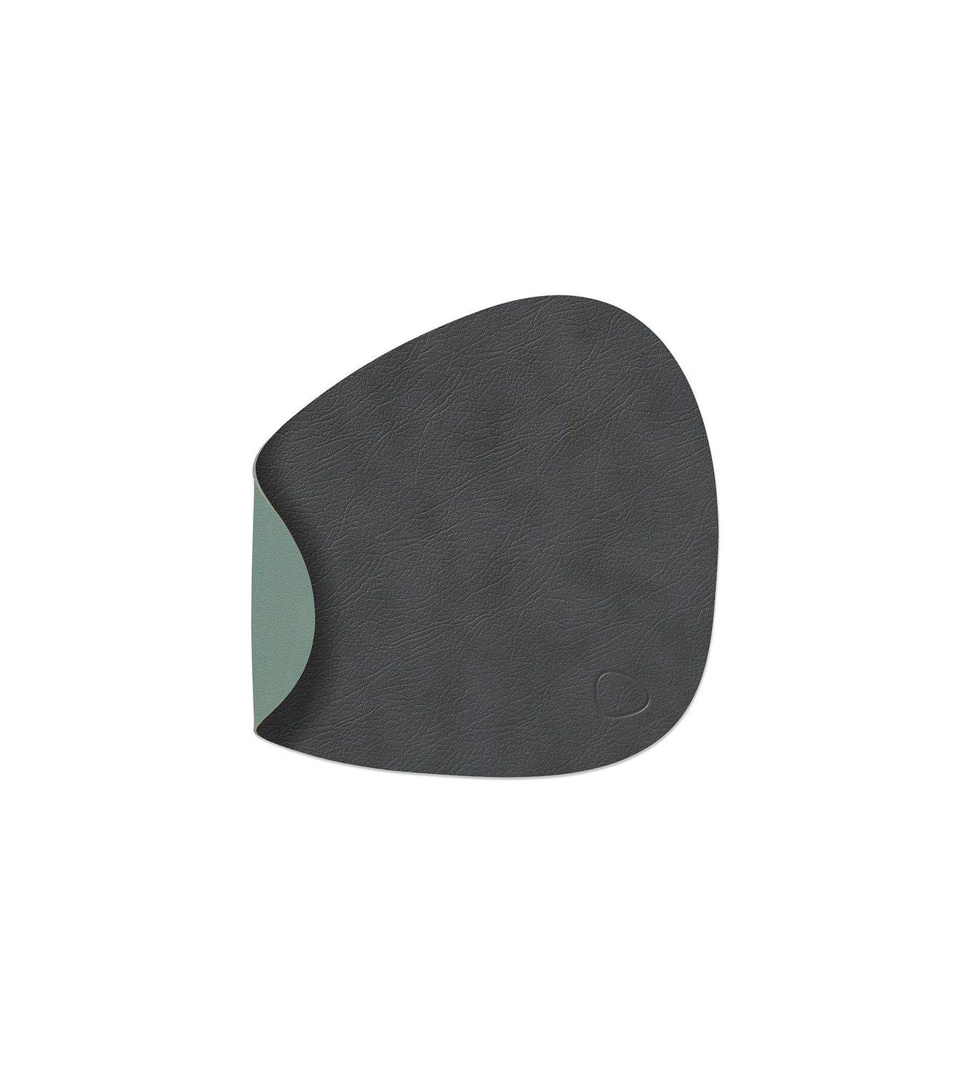 Lind DNA - Tovaglietta Double Curve Cloud anthracite/Nupo pastel green 24x28 cm