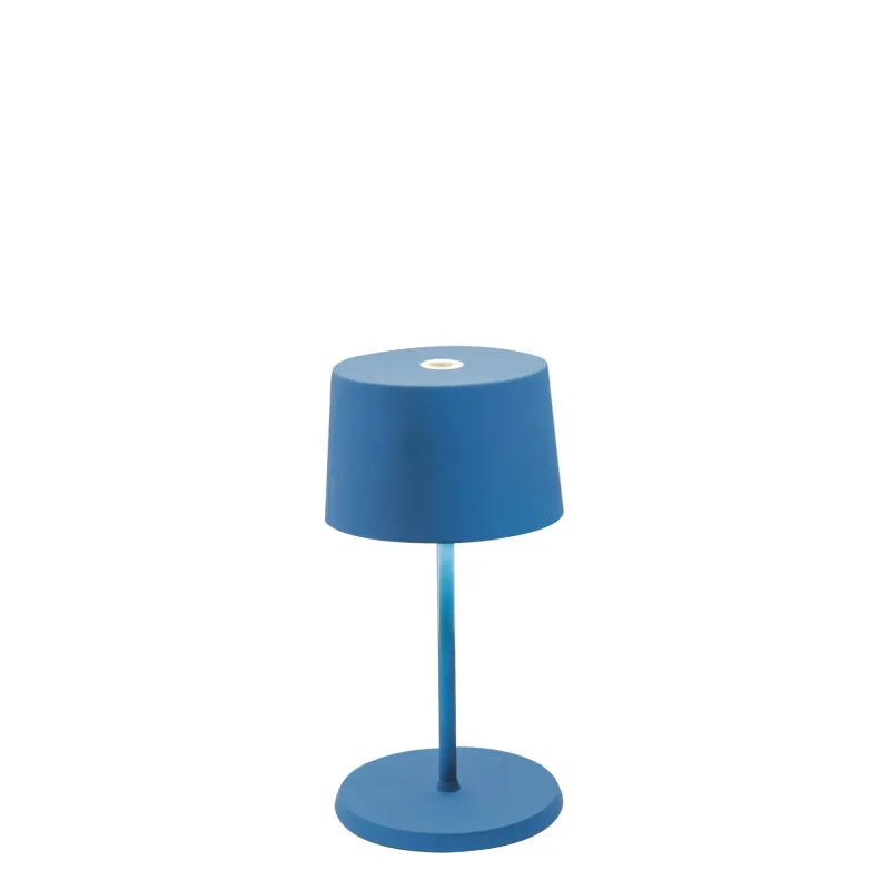 Lampada da tavolo 22 x 11 cm Olivia Mini Blu Capri - Zafferano