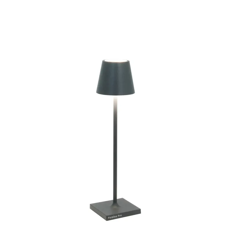 Lampada da tavolo 27,5 x 7 cm Poldina Micro Grigio Scuro- Zafferano