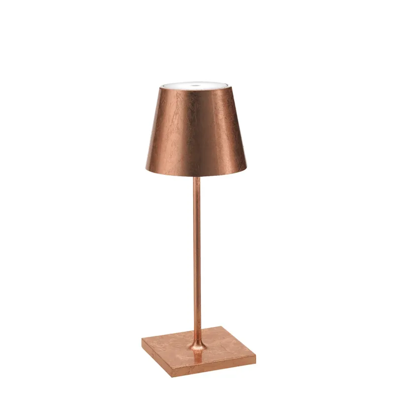 Lampada da tavolo 30 x 11 cm Poldina Mini Foglia Rame - Zafferano