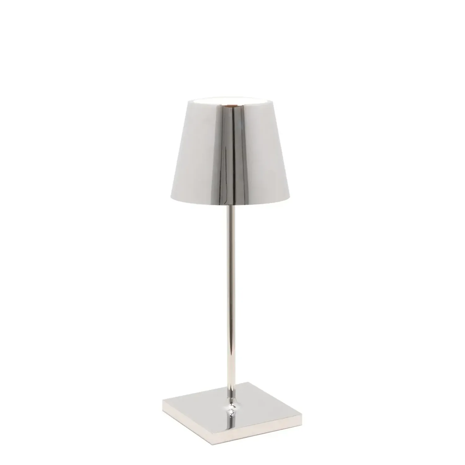 Lampada da tavolo 30 x 11 cm Poldina Mini Metal Argento - Zafferano