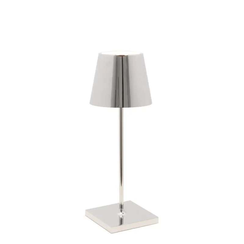 Lampada da tavolo 30 x 11 cm Poldina Mini Metal Argento - Zafferano