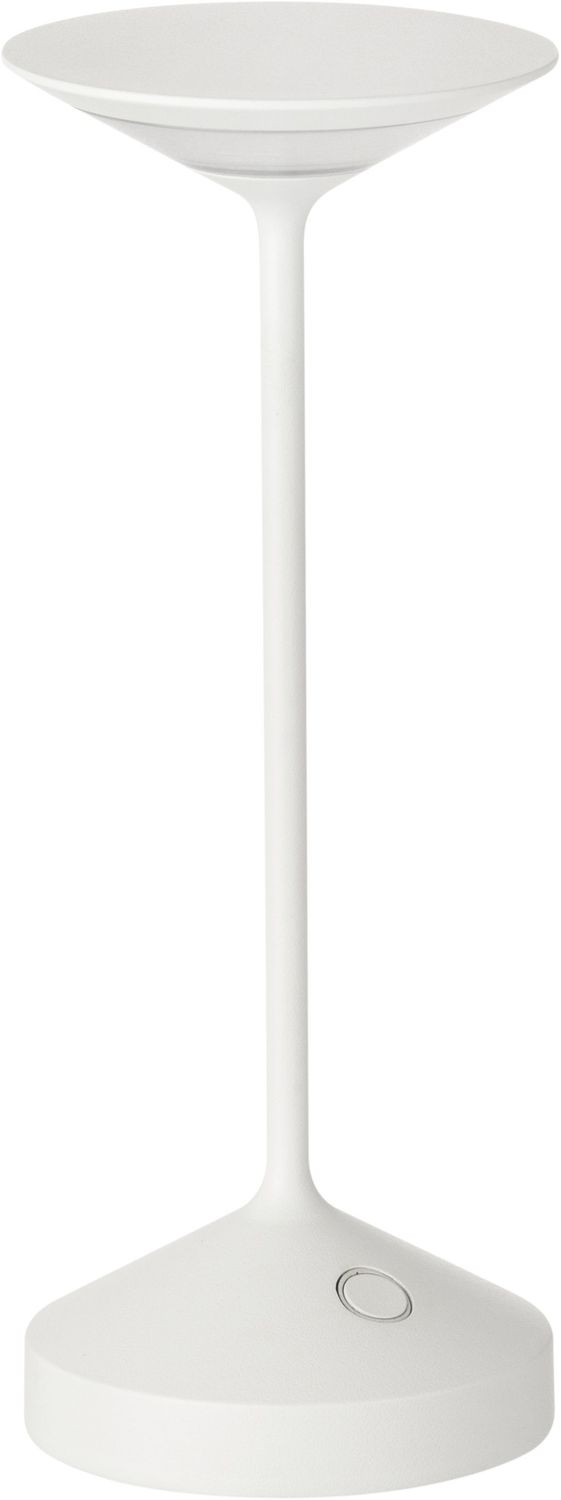 Lampada Ricaricabile Tempo Mini Bianca Diam. 85 mm H. 220 mm - Abert