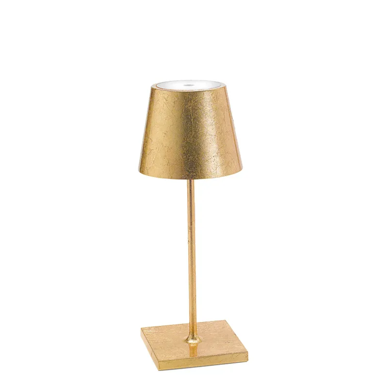 Lampada da tavolo 30 x 11 cm Poldina Mini Foglia Oro - Zafferano