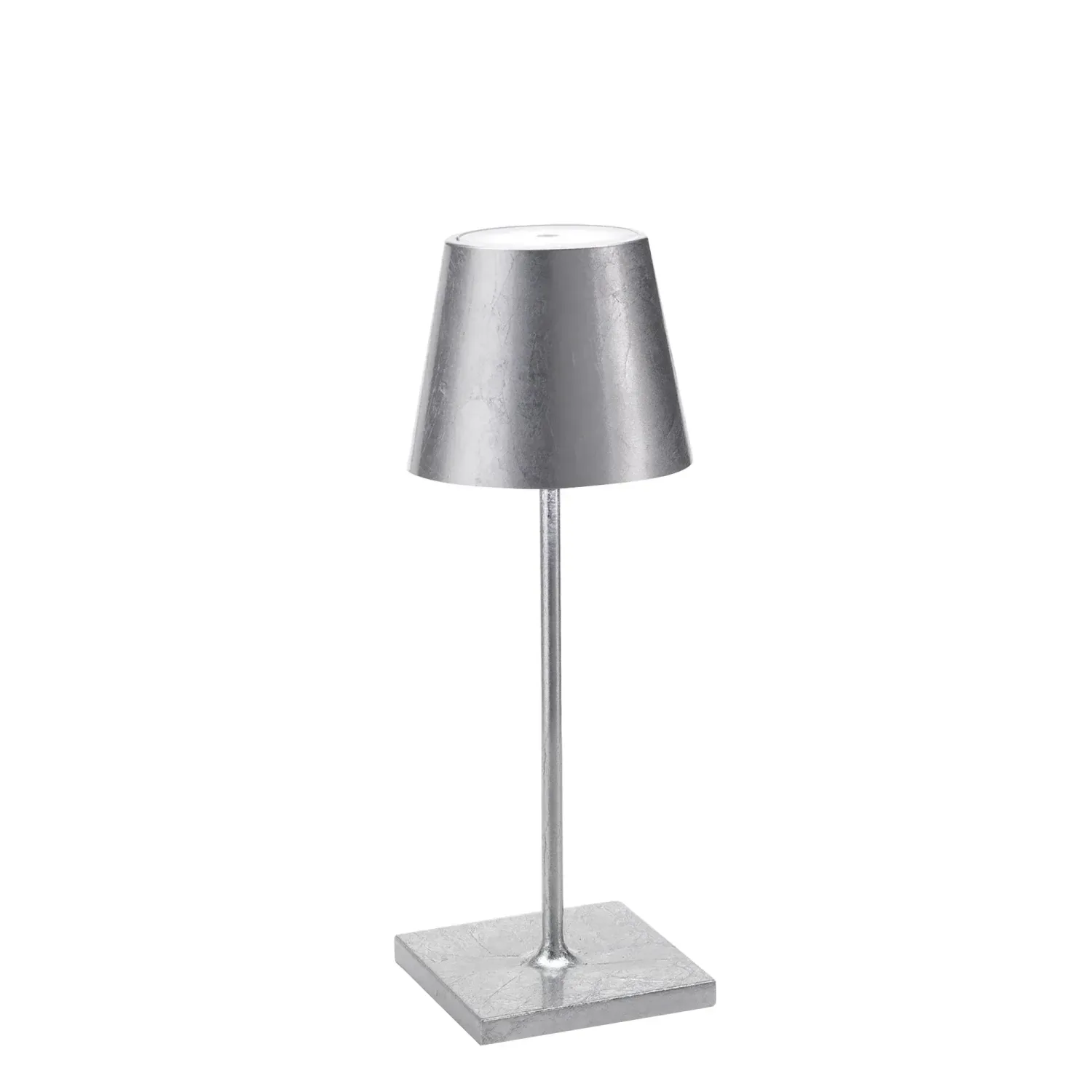 Lampada da tavolo 30 x 11 cm Poldina Mini Foglia Argento - Zafferano