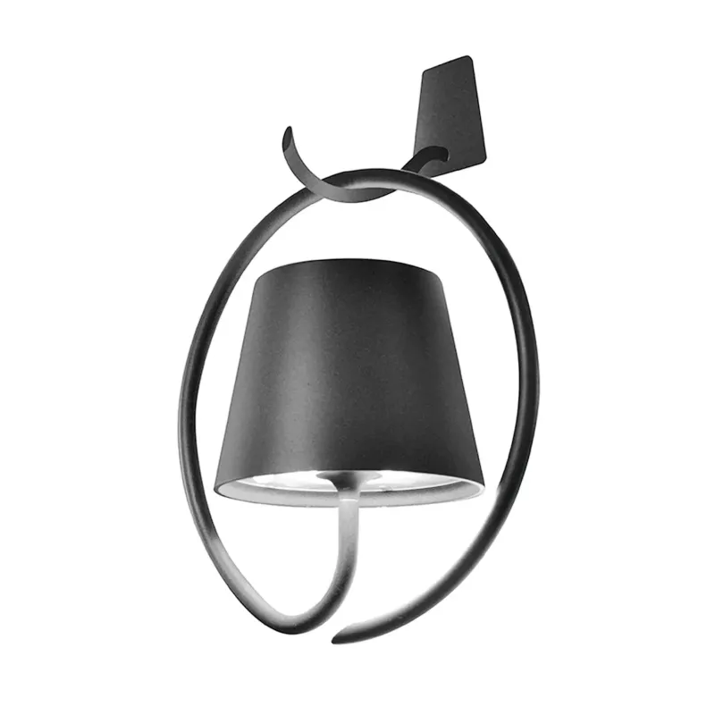 Lampada da parete 26,5 x 12,5 cm Poldina Grigio Scuro - Zafferano