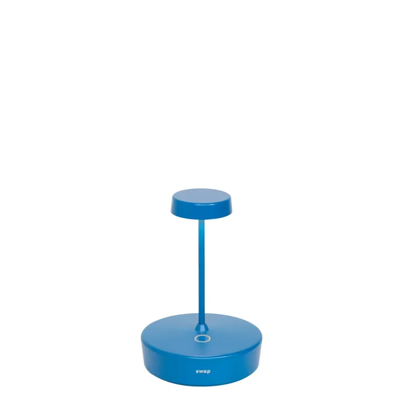 Lampada da tavolo 14,8 x 10 cm Swap Mini Blu Capri - Zafferano