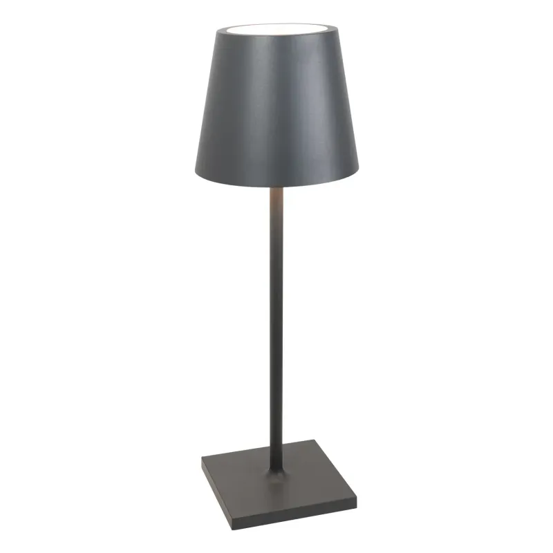 Lampada da tavolo 16,5 x 14 cm Poldina L desk Grigio Scuro - Zafferano
