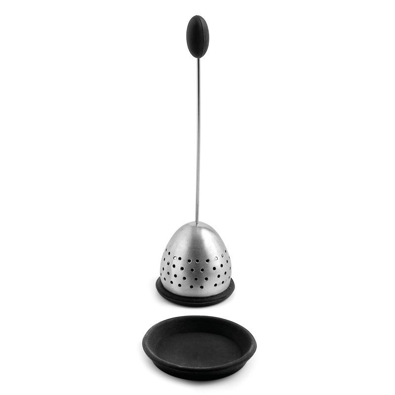 Infusore da tè in silicone/inox nero 17 cm - Weis