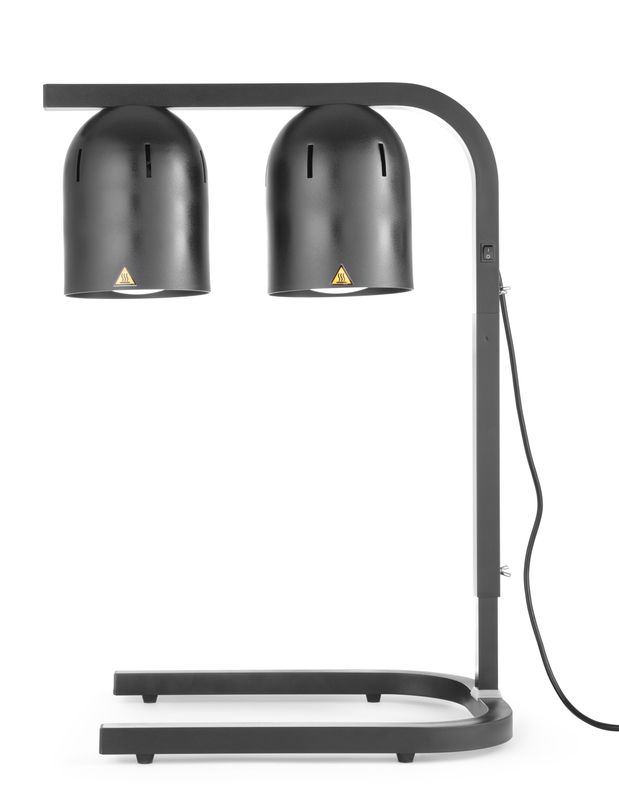 Hendi - Scaldavivande con lampade infrarosse 79 x 45,3 x 36 cm Nero