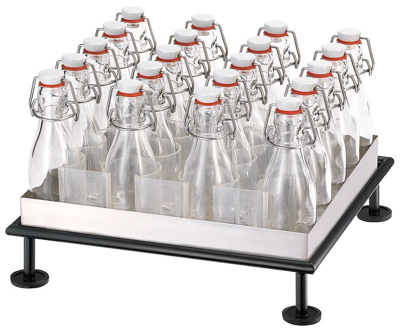 Frilich - 20 bottiglie con supporto 25h cm Raiser Rustic