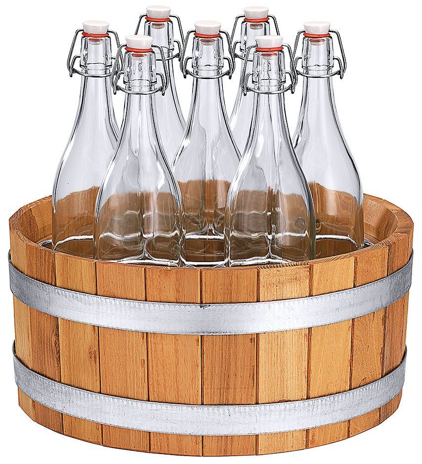 Frilich - Botte in legno 36,3 cm Carafine Nature