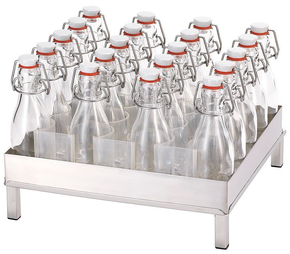 Frilich - 20 bottiglie con supporto 25h cm Raiser Inox