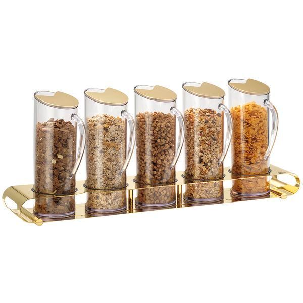 Frilich - Cinque contenitori per muesli Gold 1,5 l Unison