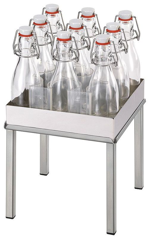 Frilich - 9 bottiglie con supporto 33h cm Raiser Inox