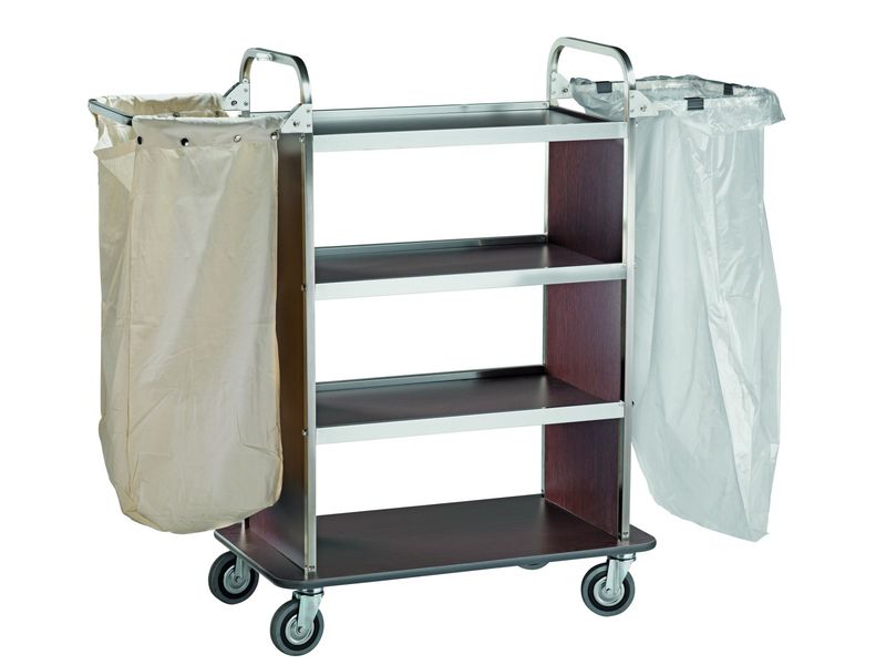 Forcar - Carrello portabiancheria 90/143 x 50 cm Noce
