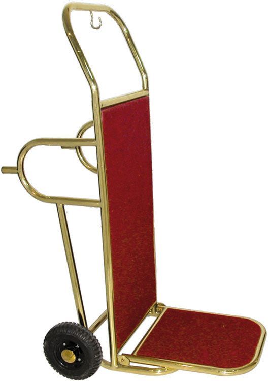Forcar - Carrello portavaligie 56 x 83 x 123 cm Rosso/Ottone