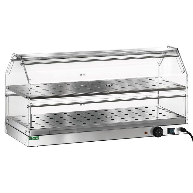 Forcar - Vetrina riscaldata 2 piani 85 x 35 cm 400 W