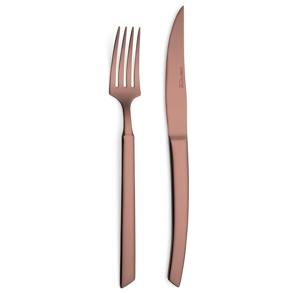 Forchetta Bistecca Lama Liscia Chocolate Manaus - Cristema