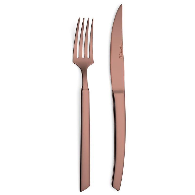 Forchetta Bistecca Lama Liscia Chocolate Manaus - Cristema